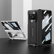 For Huawei Mate X3 GKK Integrated Magnetic Folding Hinge Supercar Phone Case(Night Green)