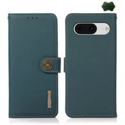 For Google Pixel 8 KHAZNEH Custer Genuine Leather RFID Phone Case(Green)