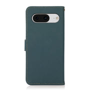For Google Pixel 8 KHAZNEH Custer Genuine Leather RFID Phone Case(Green)