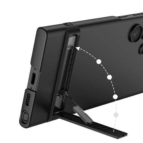 For Samsung Galaxy S23 Ultra 5G GKK Triumph Ultra Thin Full Coverage Phone Case with Stand(Green)