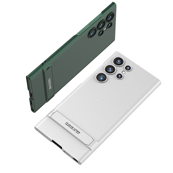 For Samsung Galaxy S23 Ultra 5G GKK Triumph Ultra Thin Full Coverage Phone Case with Stand(Green)