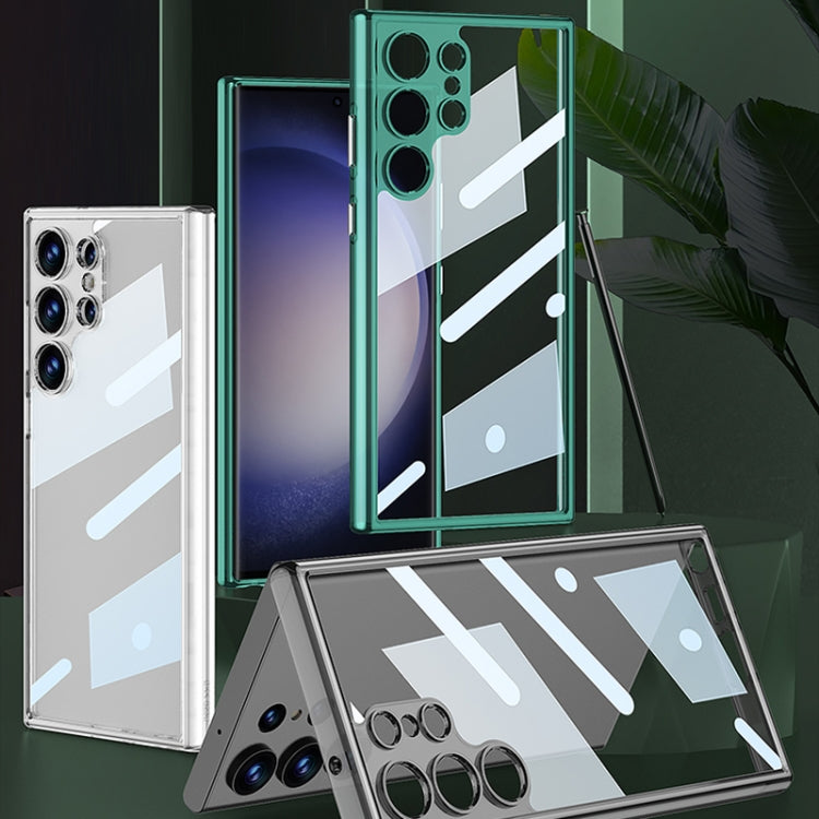 For Samsung Galaxy S23 Ultra 5G GKK Space Frame Transparent PC+TPU Phone Case(Transparent)
