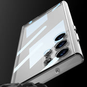 For Samsung Galaxy S23 Ultra 5G GKK Space Frame Transparent PC+TPU Phone Case(Transparent Green)