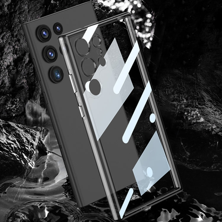 For Samsung Galaxy S23 Ultra 5G GKK Space Frame Transparent PC+TPU Phone Case(Transparent)