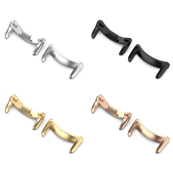 For Xiaomi Mi Band 8 1 Pair Stainless steel Metal Watch Band Connector(Black)