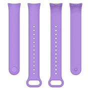 For Xiaomi Mi Band 8 Solid Color Silicone Plug Replacement Watch Band(Purple)