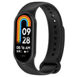 For Xiaomi Mi Band 8 Solid Color Silicone Plug Replacement Watch Band(Black) - Smart Wear by PMC TechLife | Online Shopping South Africa | PMC TechLife