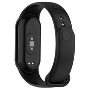 For Xiaomi Mi Band 8 Solid Color Silicone Plug Replacement Watch Band(Black)