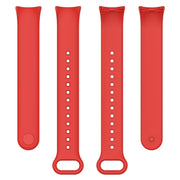 For Xiaomi Mi Band 8 Solid Color Silicone Plug Replacement Watch Band(Red)