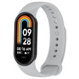 For Xiaomi Mi Band 8 Solid Color Silicone Plug Replacement Watch Band(Grey) - Smart Wear by PMC TechLife | Online Shopping South Africa | PMC TechLife