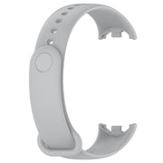 For Xiaomi Mi Band 8 Solid Color Silicone Plug Replacement Watch Band(Grey)