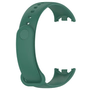 For Xiaomi Mi Band 8 Solid Color Silicone Plug Replacement Watch Band(Green)