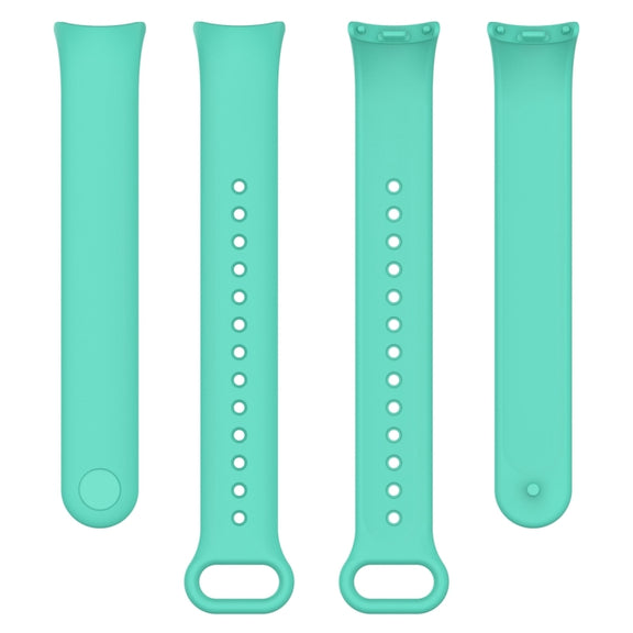 For Xiaomi Mi Band 8 Solid Color Silicone Plug Replacement Watch Band(Teal)
