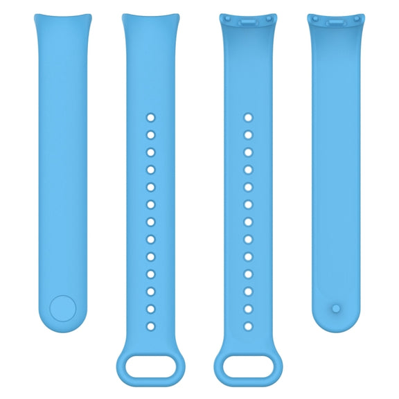 For Xiaomi Mi Band 8 Solid Color Silicone Plug Replacement Watch Band(Sky Blue)