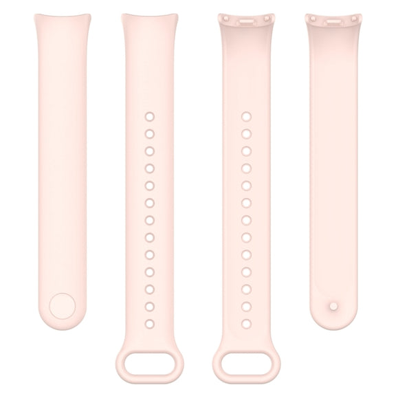 For Xiaomi Mi Band 8 Solid Color Silicone Plug Replacement Watch Band(Pink)