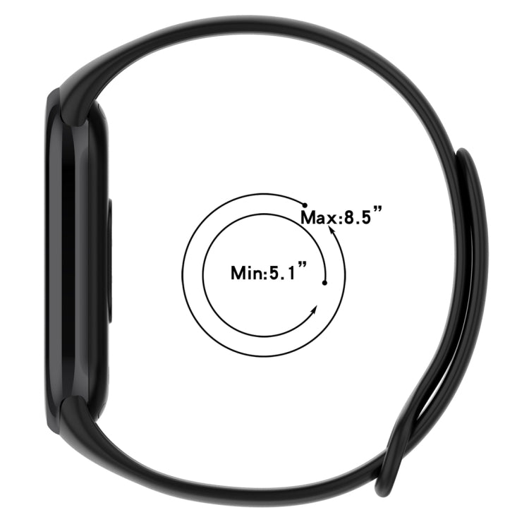 For Xiaomi Mi Band 8 Solid Color Silicone Plug Replacement Watch Band(Blue)