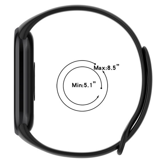 For Xiaomi Mi Band 8 Solid Color Silicone Plug Replacement Watch Band(Blue)