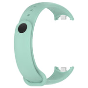 For Xiaomi Mi Band 8 Solid Color Stainless Steel Plug Replacement Watch Band (Blue Green)