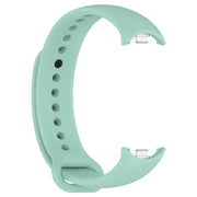 For Xiaomi Mi Band 8 Solid Color Stainless Steel Plug Replacement Watch Band (Blue Green)