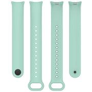 For Xiaomi Mi Band 8 Solid Color Stainless Steel Plug Replacement Watch Band (Blue Green)