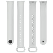 For Xiaomi Mi Band 8 Solid Color Stainless Steel Plug Replacement Watch Band (Light Grey)
