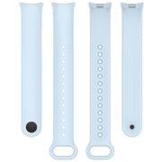 For Xiaomi Mi Band 8 Solid Color Stainless Steel Plug Replacement Watch Band (Light Blue)