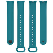 For Xiaomi Mi Band 8 Solid Color Stainless Steel Plug Replacement Watch Band (Navy Blue)