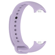For Xiaomi Mi Band 8 Solid Color Stainless Steel Plug Replacement Watch Band (Purple)