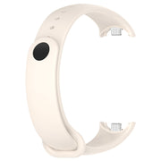 For Xiaomi Mi Band 8 Solid Color Stainless Steel Plug Replacement Watch Band (Starlight)