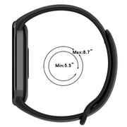 For Xiaomi Mi Band 8 Solid Color Stainless Steel Plug Replacement Watch Band (Navy Blue)