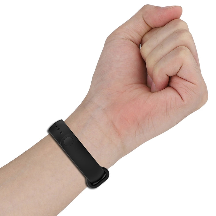 For Xiaomi Mi Band 8 Solid Color Stainless Steel Plug Replacement Watch Band (Wine Red)