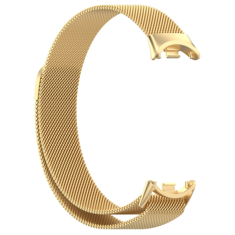 For Xiaomi Mi Band 8 Milanese Metal Watch Band(Gold)