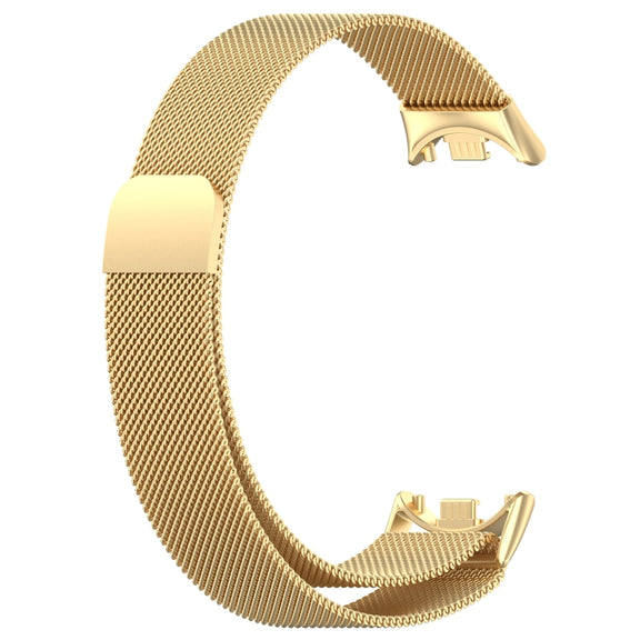 For Xiaomi Mi Band 8 Milanese Metal Watch Band(Gold)