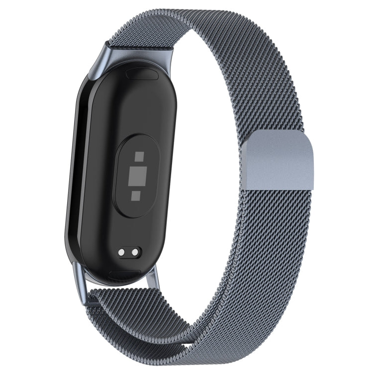For Xiaomi Mi Band 8 Milanese Metal Watch Band(Space Grey)