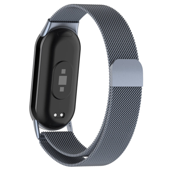 For Xiaomi Mi Band 8 Milanese Metal Watch Band(Space Grey)