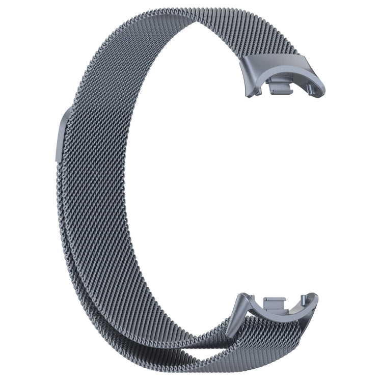For Xiaomi Mi Band 8 Milanese Metal Watch Band(Space Grey)