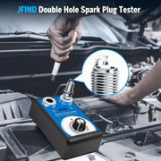 JFIND JF109 Car Double Hole Spark Plug Tester(EU Plug)