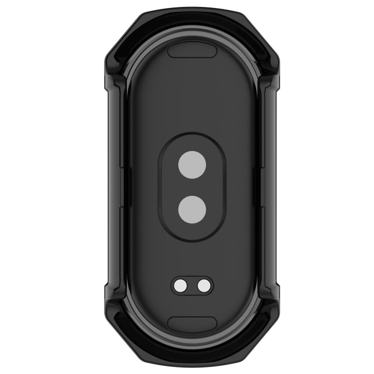 For Xiaomi Mi Band 8 PC + Tempered Glass Integrated Protective Watch Case(Black)