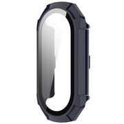 For Xiaomi Mi Band 8 PC + Tempered Glass Integrated Protective Watch Case(Ink Blue)