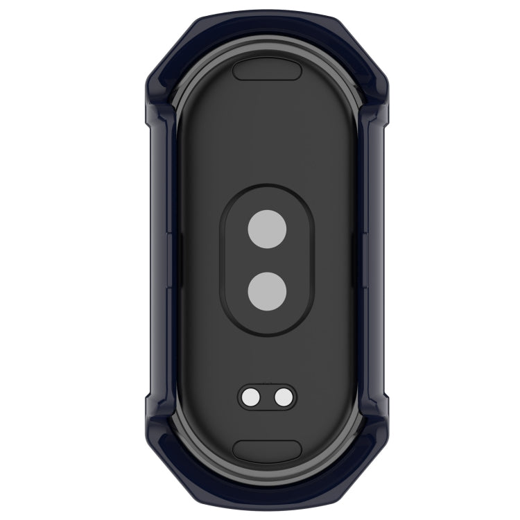 For Xiaomi Mi Band 8 PC + Tempered Glass Integrated Protective Watch Case(Ink Blue)