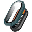 For Xiaomi Mi Band 8 PC + Tempered Glass Integrated Protective Watch Case(Pine Green) - Smart Wear by PMC TechLife | Online Shopping South Africa | PMC TechLife