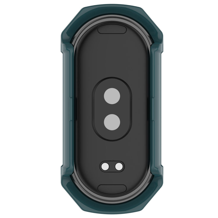 For Xiaomi Mi Band 8 PC + Tempered Glass Integrated Protective Watch Case(Pine Green)