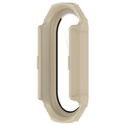 For Xiaomi Mi Band 8 PC + Tempered Glass Integrated Protective Watch Case(Ivory White)