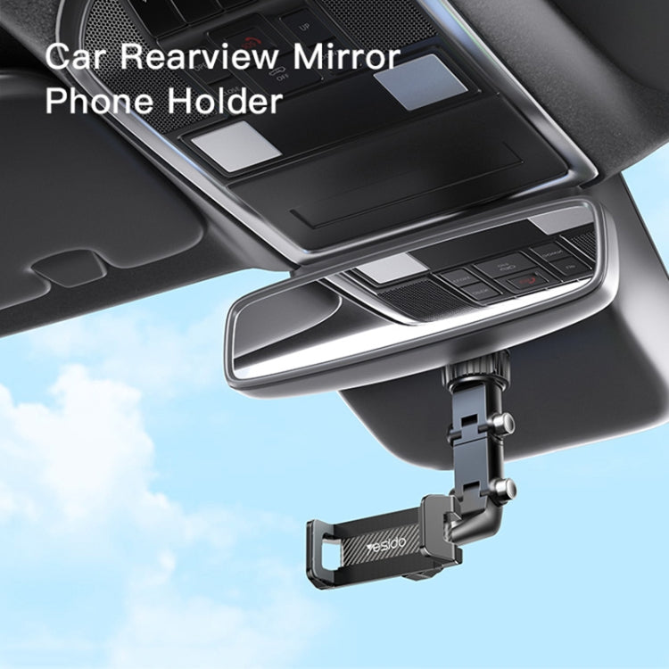 Yesido C192 Car Rearview Mirror Using Phone Holder(Black)