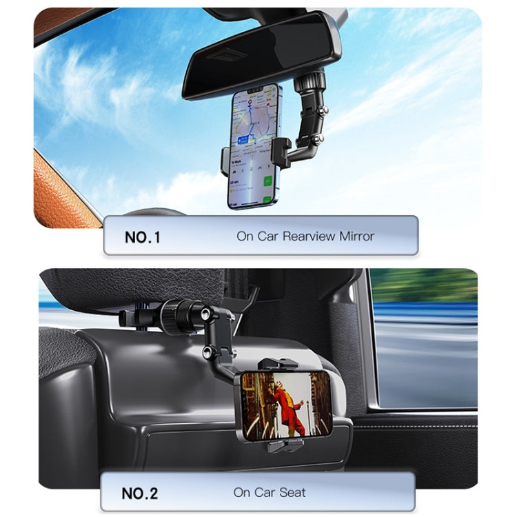 Yesido C192 Car Rearview Mirror Using Phone Holder(Black)