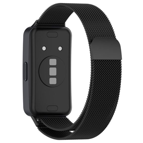 For Huawei Band 10 / 9 / 8 Milanese Metal Watch Band(Black)