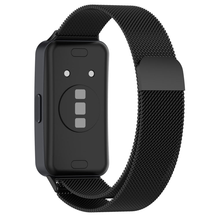 For Huawei Band 10 / 9 / 8 Milanese Metal Watch Band(Black)