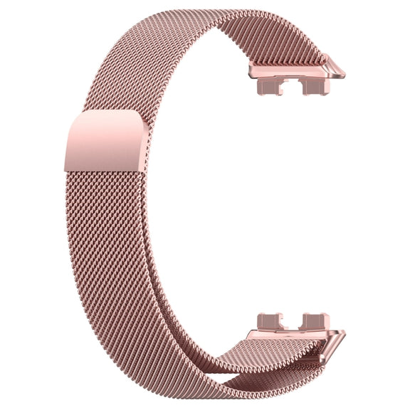 For Huawei Band 10 / 9 / 8 Milanese Metal Watch Band(Rose Pink)