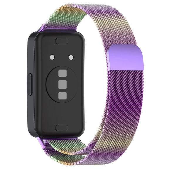 For Huawei Band 8 Milanese Metal Watch Band(Colorful)