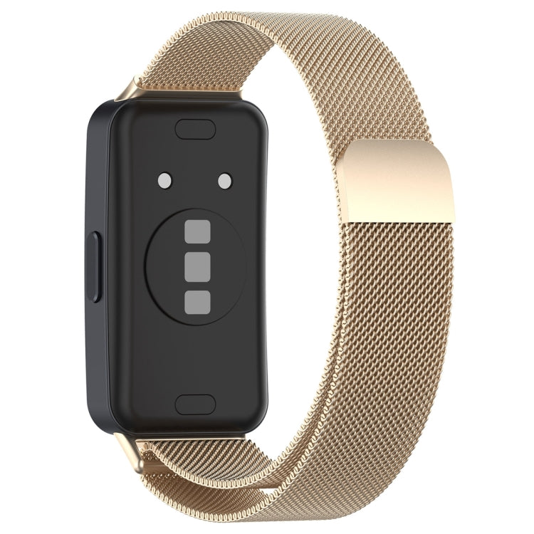 For Huawei Band 8 Milanese Metal Watch Band(Champagne Color)